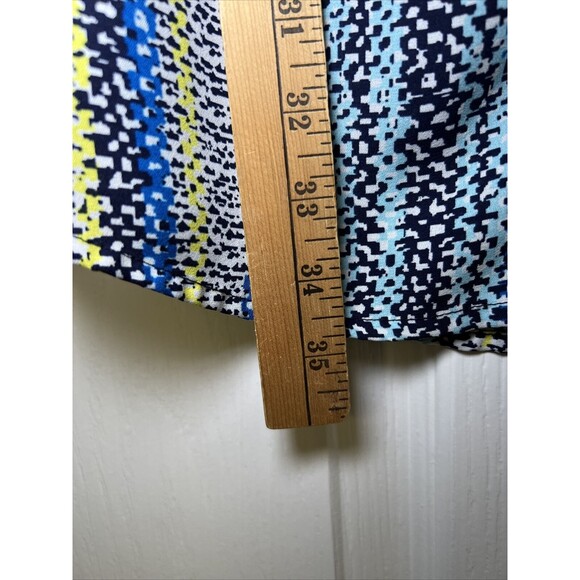 Skies Are Blue Sleeveless Dress Small Buttons Multicolor Pockets Cinch Tie Waist - Picture 9 of 11